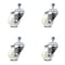 Service Caster 3 Inch Nylon Wheel Swivel 3/8 Inch Threaded Stem Caster Set SCC-TS20S314-NYS-381615-4 - alternate 4